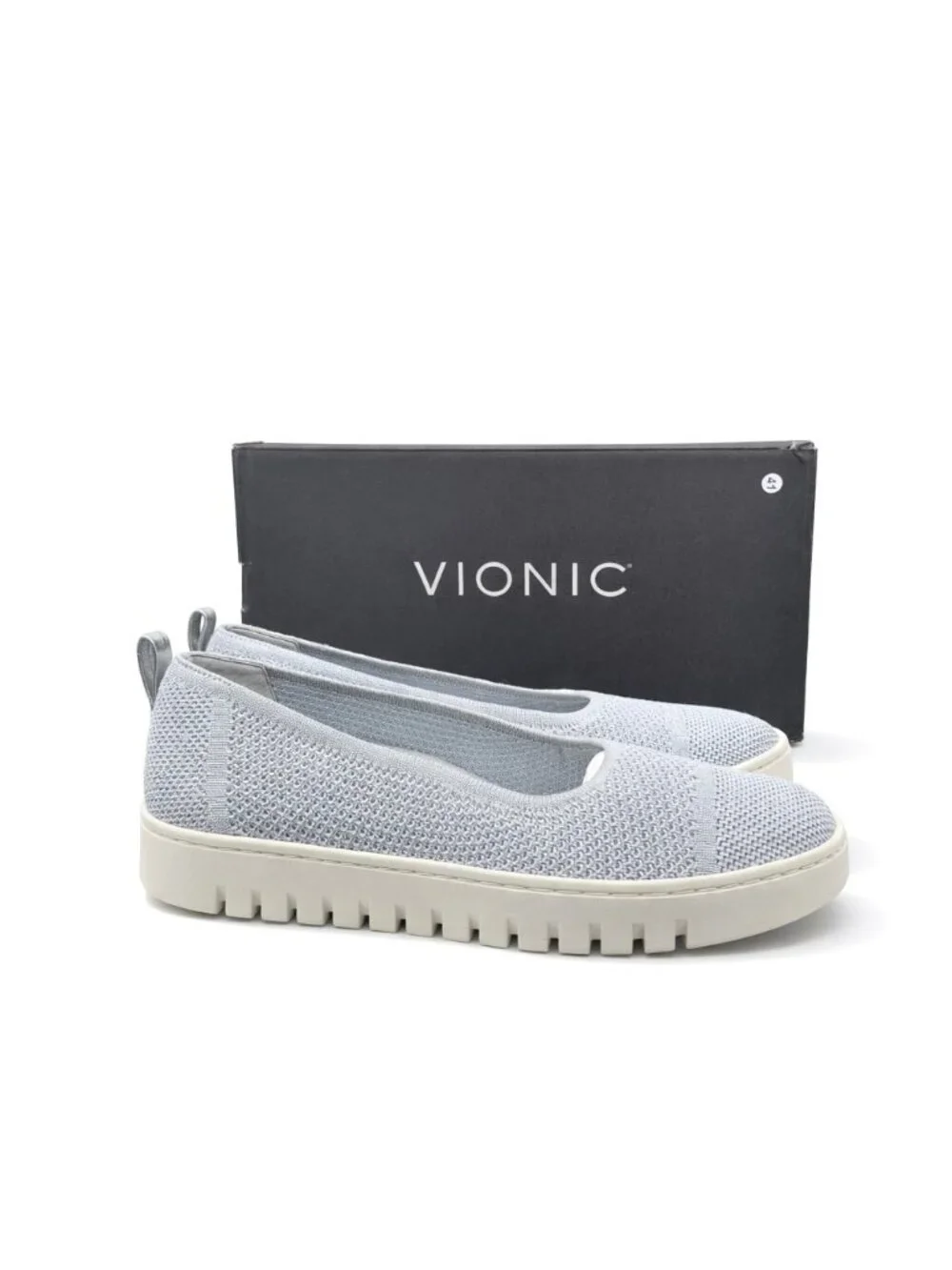 Vionic Light Blue Knit Slip-On Flats - Picture 7 of 11